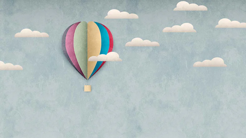 Vinyltapete The Wall Bilder Klassisch Blau 11