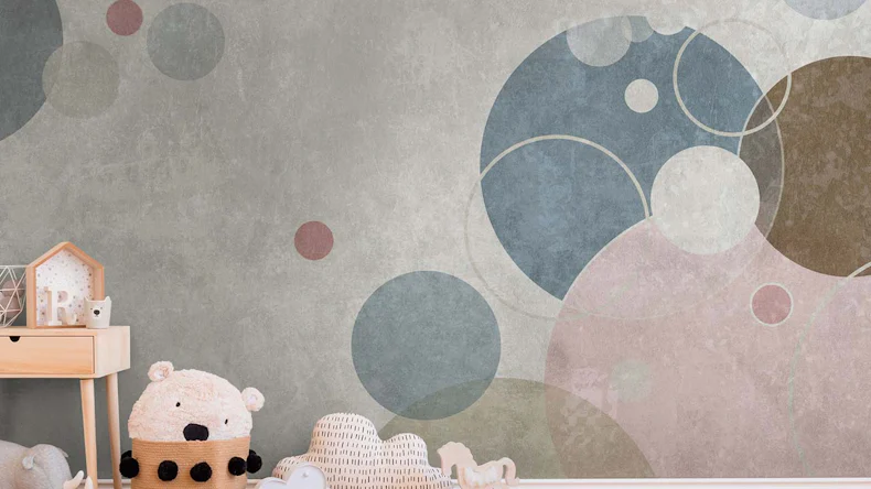 Vinyltapete The Wall Punkte Klassisch Grau 71