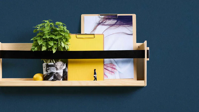 Vliestapete Dream Flowery Uni Klassisch Blau 679