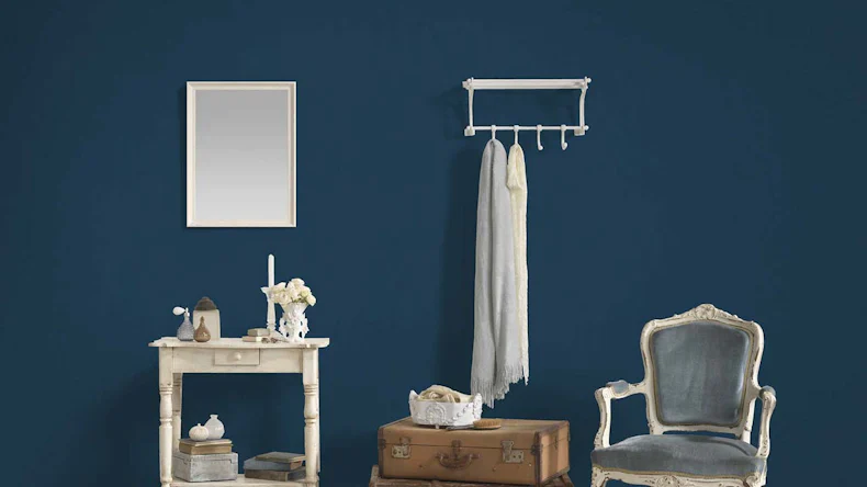 Vliestapete Dream Flowery Uni Klassisch Blau 679