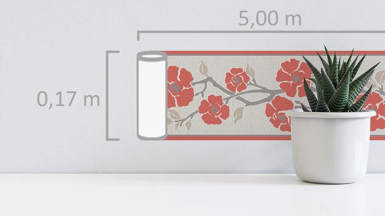 Vliestapete Only Borders 11 Blumen & Natur Vintage Grau 324