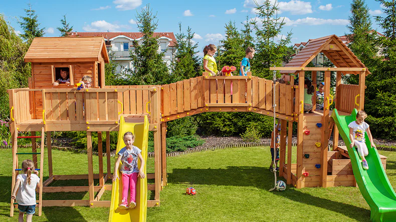 planeo Spielturm Addition - Regenbogen Spielbrücke