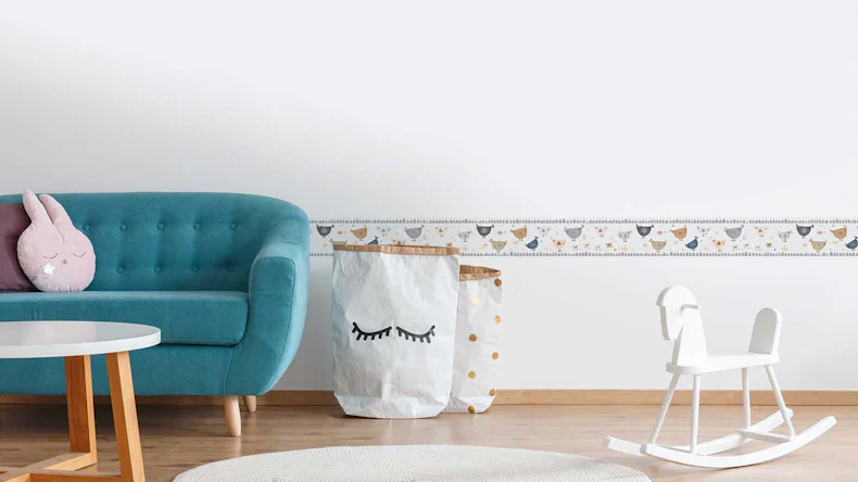 Papier (selbstklebend)tapete grau Modern Kinder Bilder Blumen & Natur Lovely Kids 727