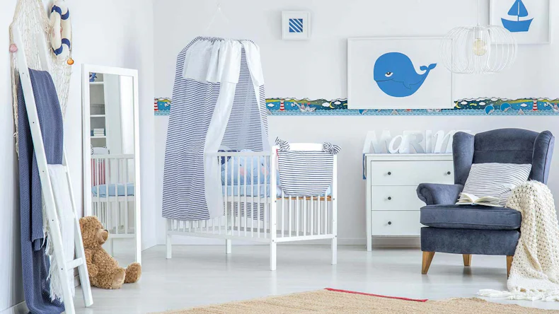 Papier (selbstklebend)tapete blau Modern Kinder Bilder Blumen & Natur Lovely Kids 734