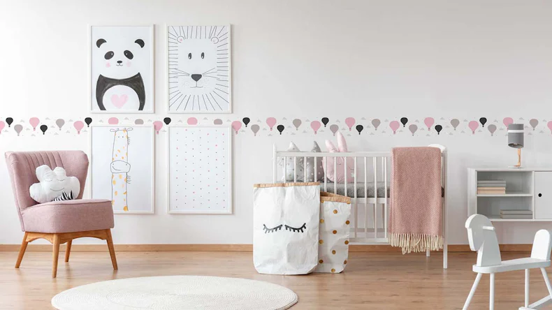 Papier (selbstklebend)tapete rosa Modern Kinder Bilder Blumen & Natur Lovely Kids 737