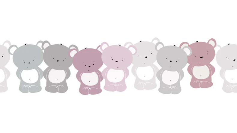 Papiertapete Bordüre (selbstklebend) rosa Modern Kinder Bilder Blumen & Natur Lovely Kids 739