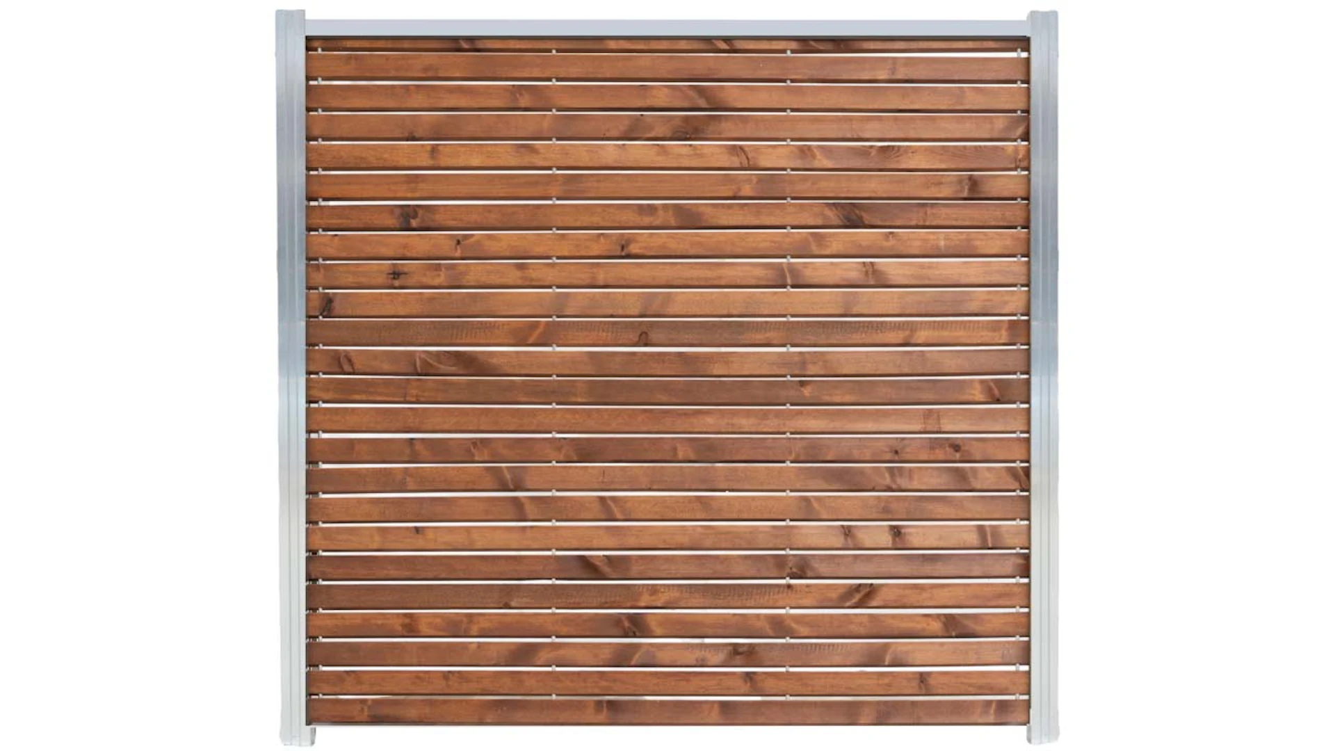 planeo TerraWood - DESIGNO picket fence set pine brown 180 x 173 cm