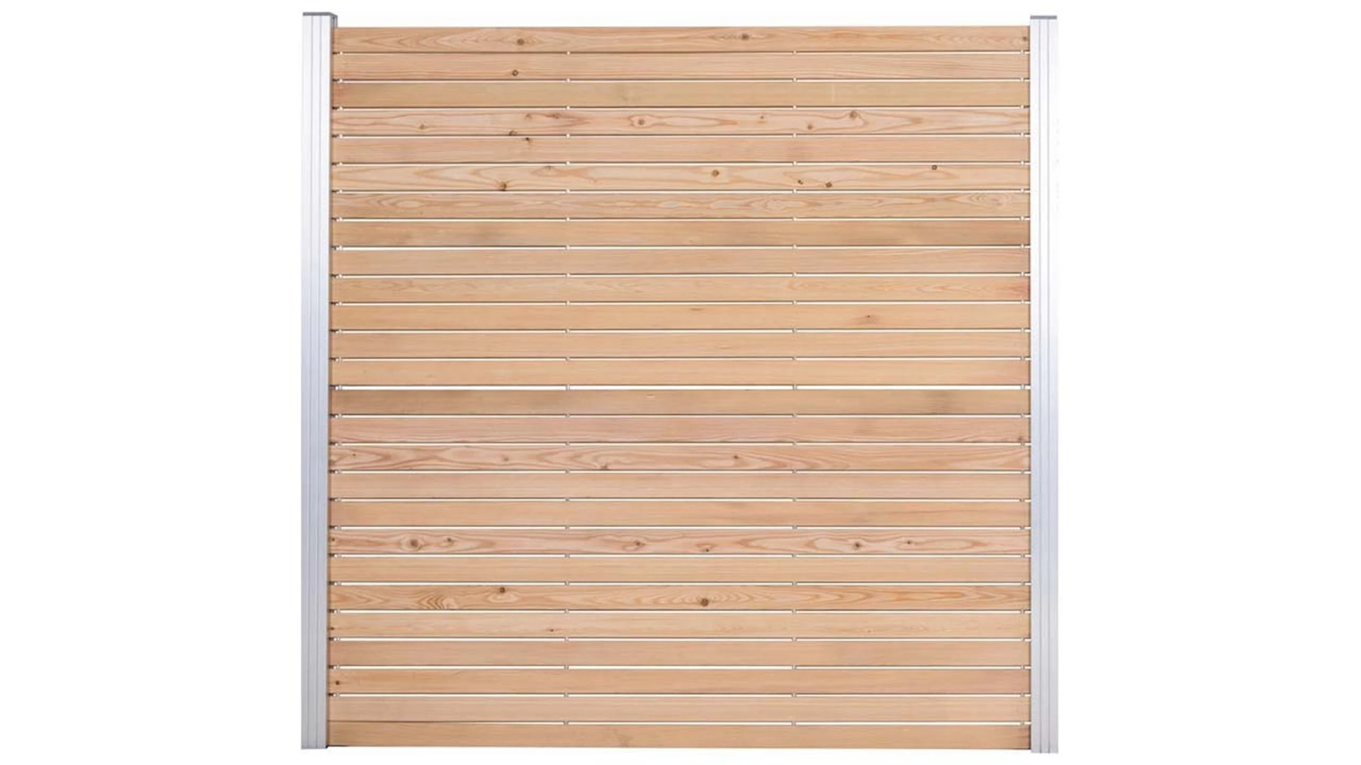 planeo TerraWood - DESIGNO Kit de clôture à emboîter Sibérie Mélèze 180 x 173 cm