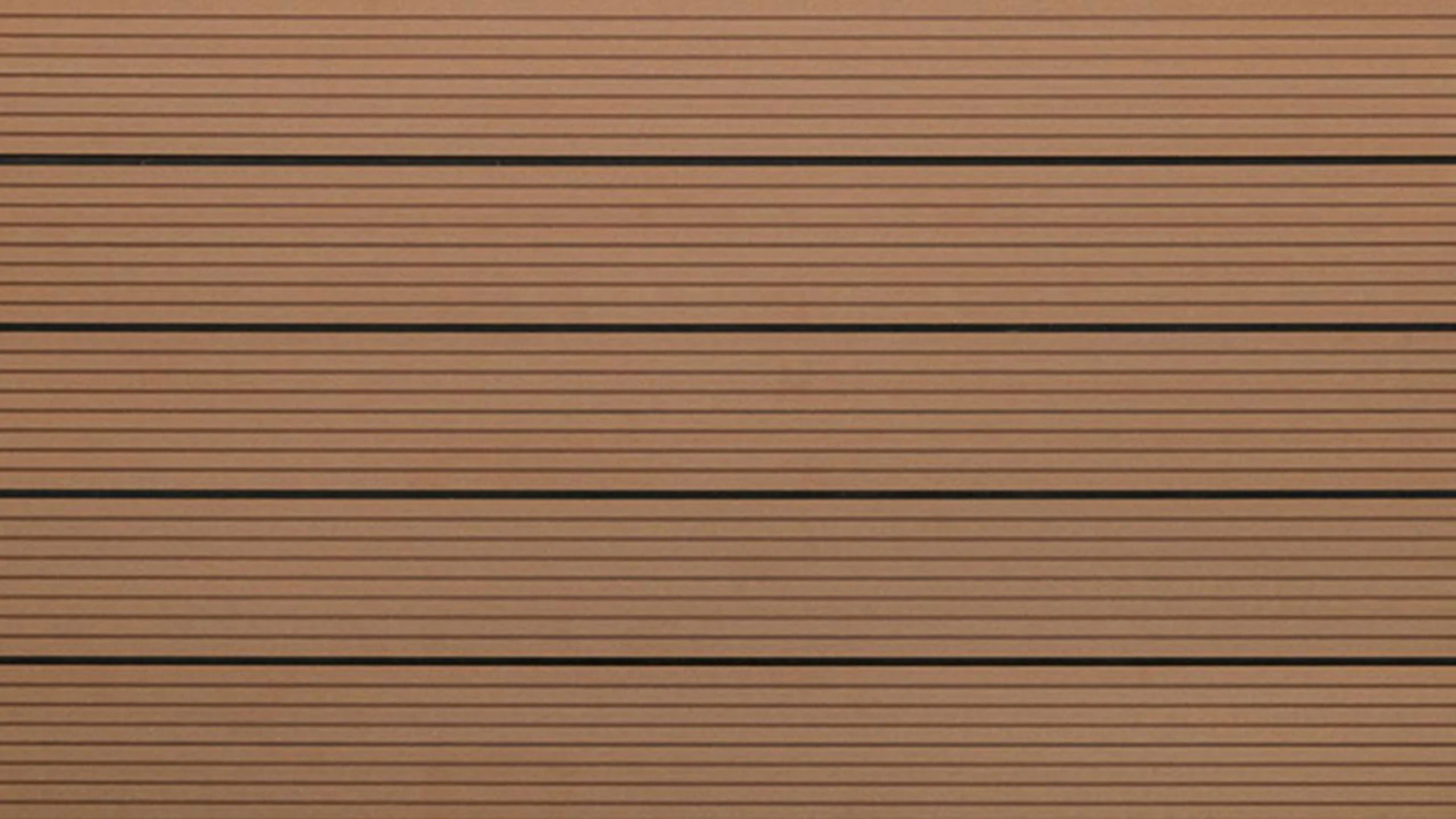 planeo WPC decking board solido marrone chiaro - scanalato/scanalato