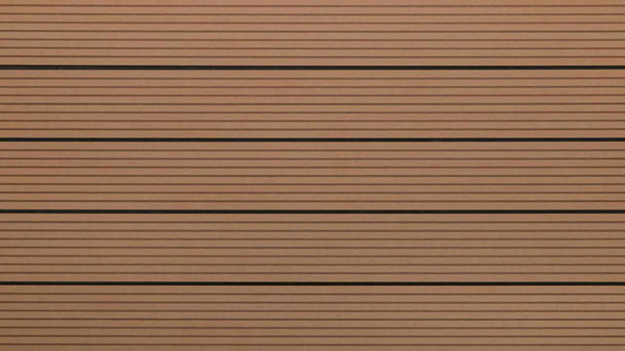 planeo terrasse composite - lame massive 4,8m marron clair - rainuré/rainuré