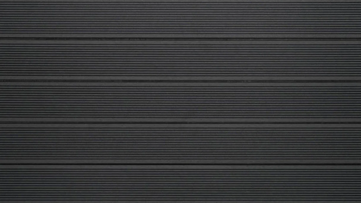 planeo WPC decking board solid dark grey - grooved/grooved
