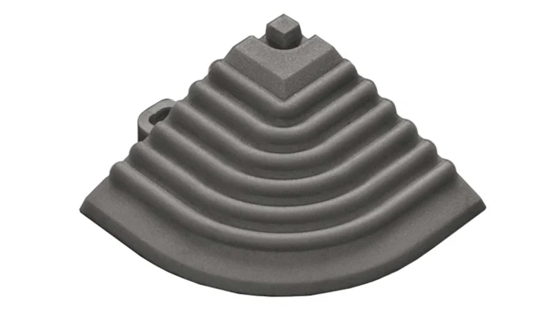 planeo Eckteil für 40 x 40 cm Klickfliesen - dunkelgrau