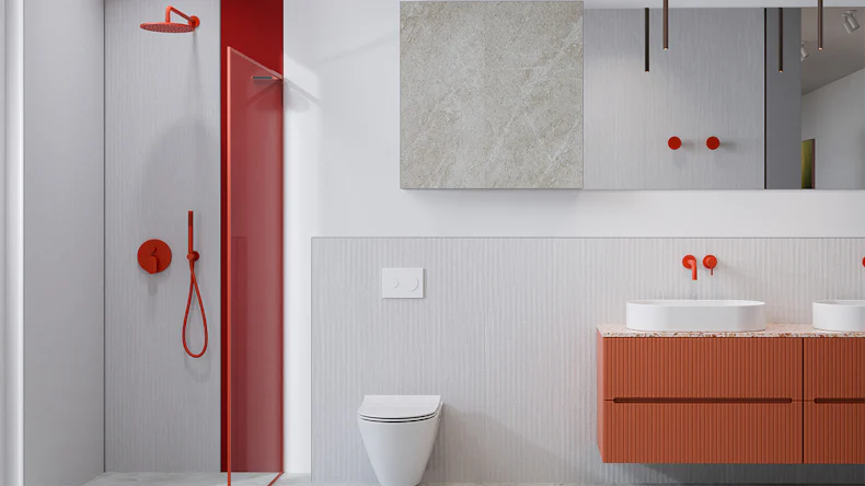 rivestimento planeo SPC - CeraRock Tile Stripes Concrete White 120 x 60 cm