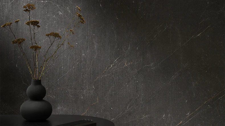 planeo Wandverkleidung SPC - CeraRock Tile Stripes Black Slate 120 x 60 cm