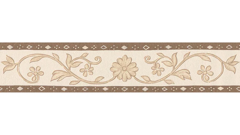 Vinyltapete Bordüre braun Vintage Ornamente Blumen & Natur Only Borders 10 171