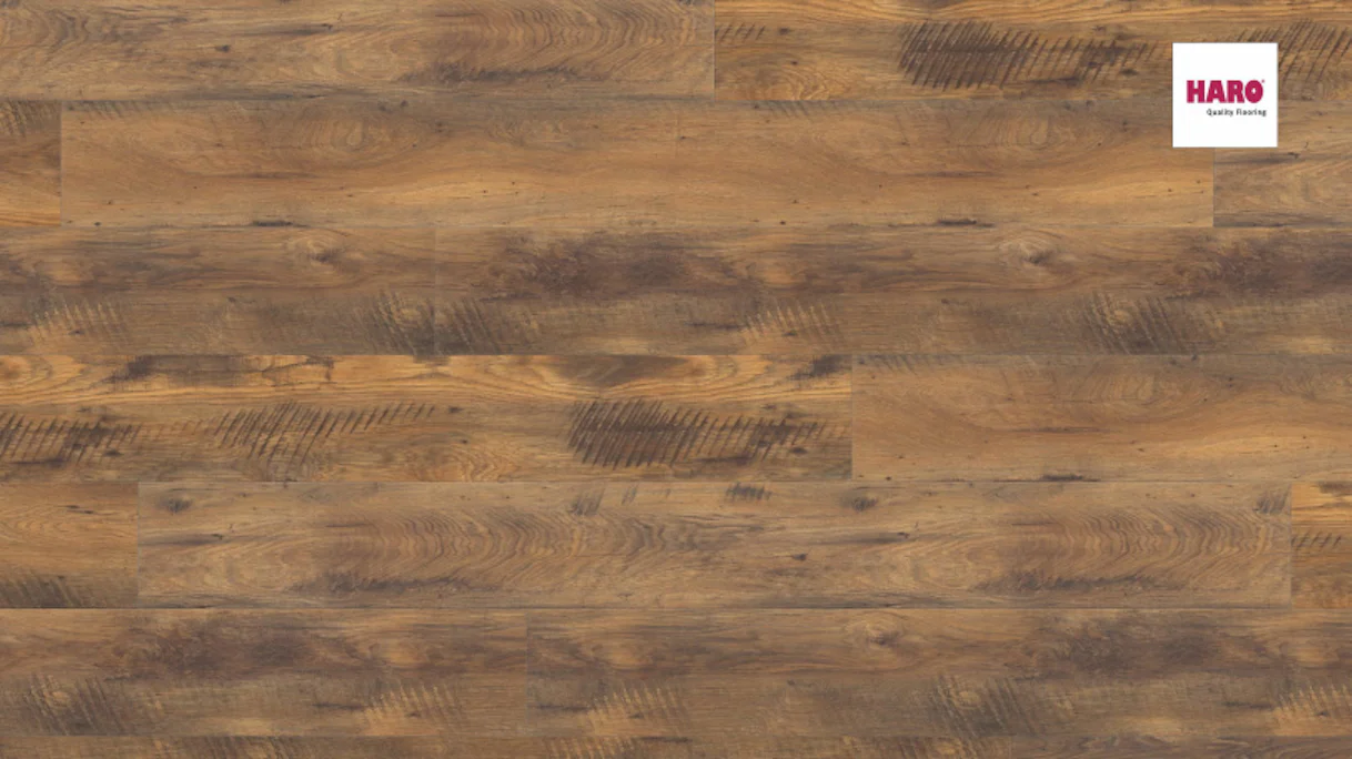 Haro laminate flooring - Tritty 100 Gran Via 4V Silent CT - oak old wood - structured/matt - 4-sided bevel - 1-plank wideplank