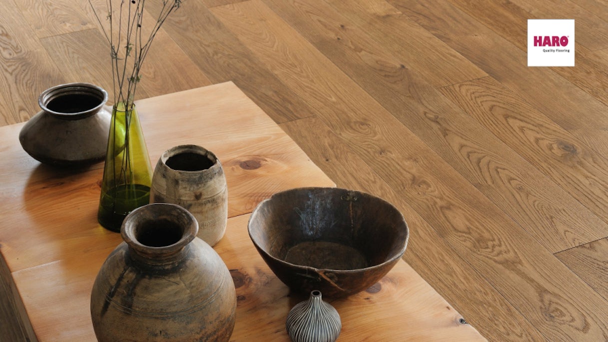 Haro Parquet Flooring - Series 4000 naturaLin plus Markant Amber Oak (528678)