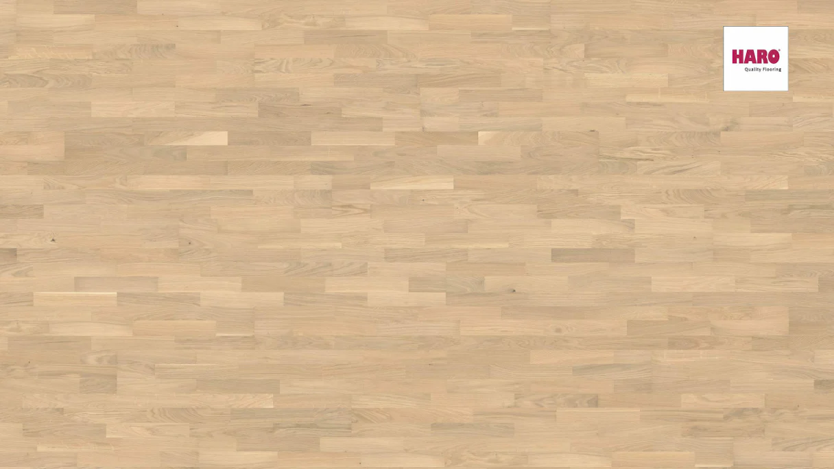 Haro Parquet Flooring - Series 3500 permaDur Oak light white Favorite (534587)