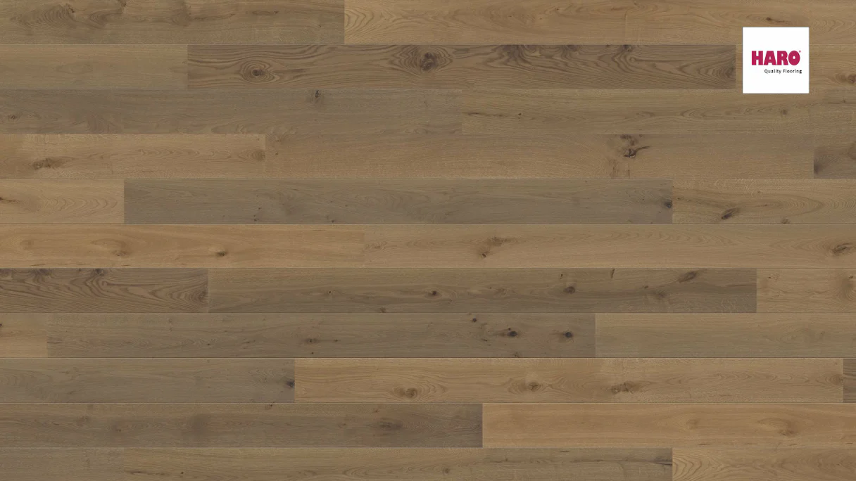 Haro Parquet Flooring - Serie 3500 2V naturaLin plus Oak velvet brown Universal (534609)