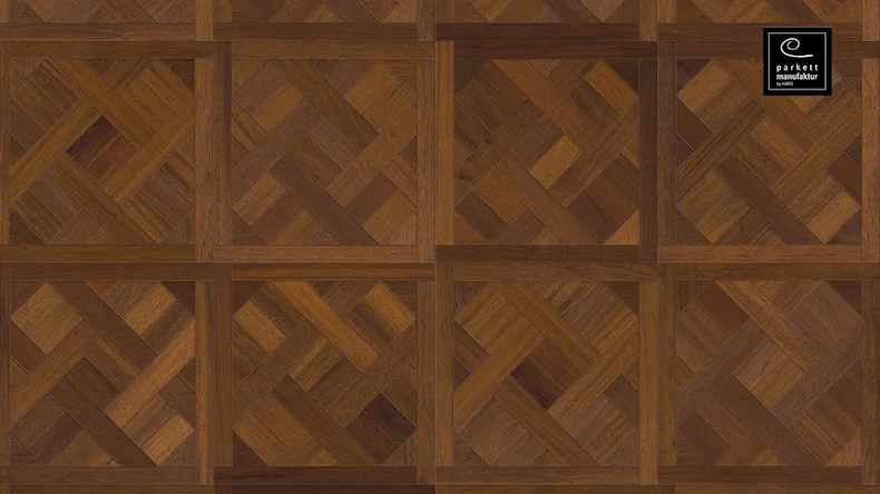 Haro Parquet Flooring - Parquet Manufacture NF Tafel 4V Basket oleovera Merbau (535303)