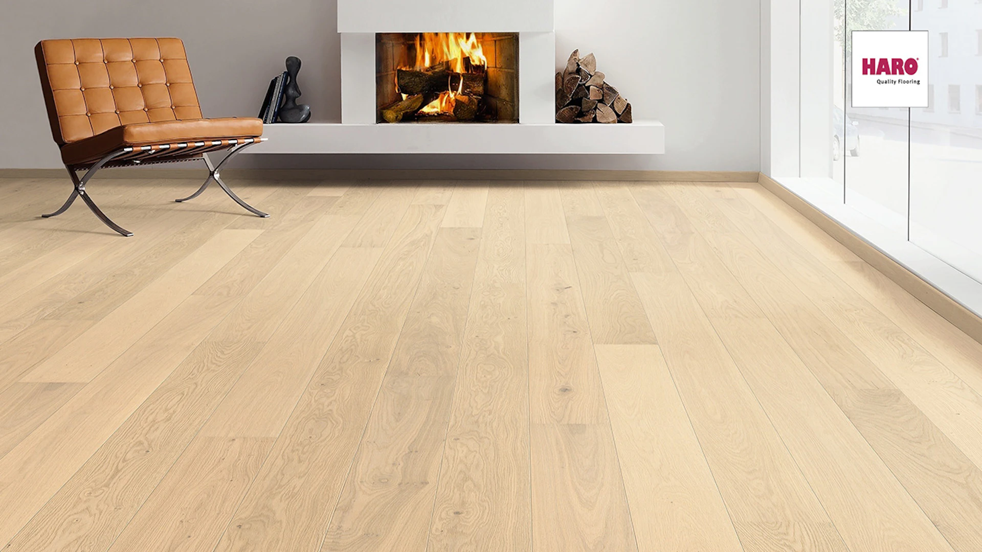 Haro Parquet Flooring - Serie 4000 2V naturaDur Oak sand pure Markant (535445)