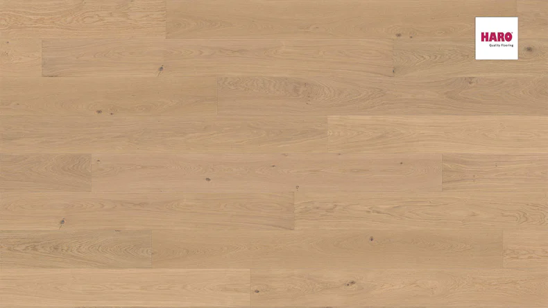 Haro Parquet Flooring - Series 4000 Plaza 4V naturaLin plus Oak puro white Markant (537606)
