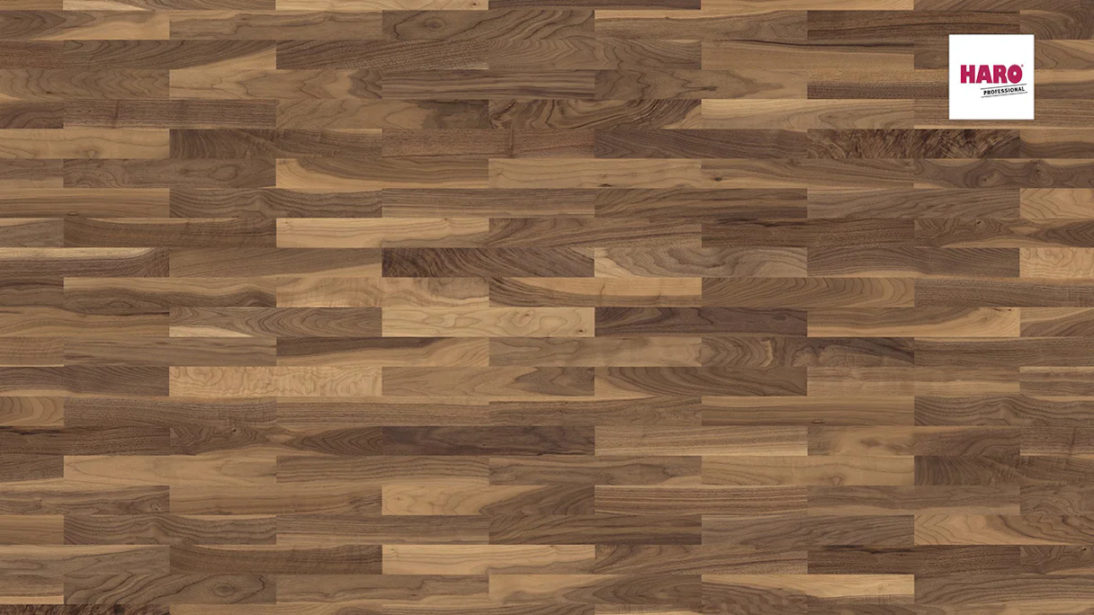 Haro Parquet Flooring - Series 4000 Stab Allegro permaDur American Walnut Country (537909)