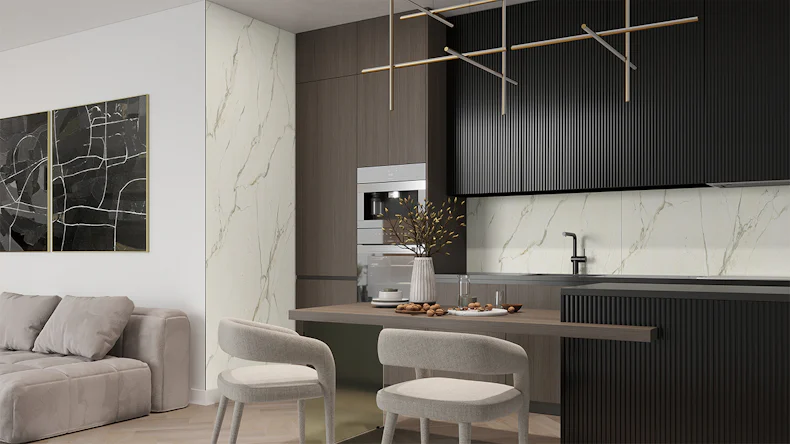 planeo Wandverkleidung SPC - CeraRock Tile Carrara Marble 120 x 60 cm