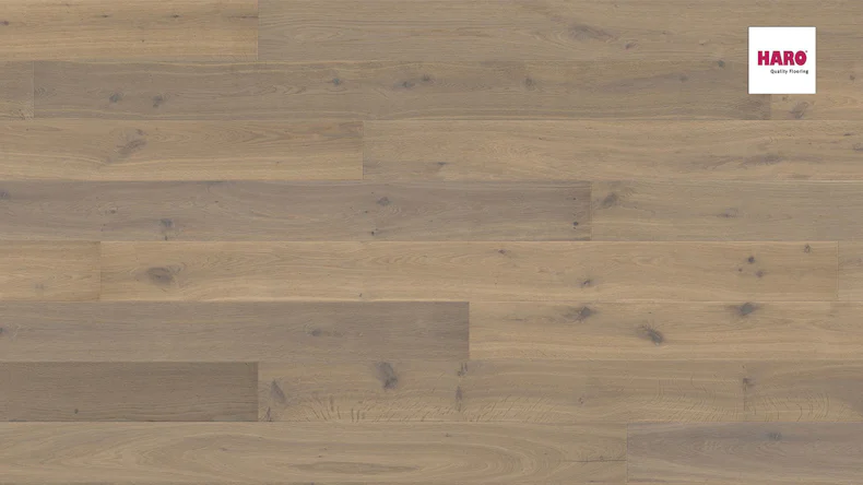 Haro Parquet Flooring - Serie 4000 4V naturaLin plus Smoked Oak purowhite Sauvage (538940)