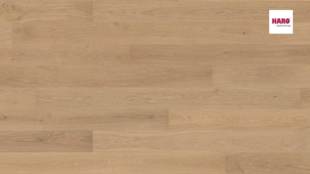 Haro Parquet Flooring - Serie 4000 2V naturaDur Oak puro white Markant (538959)