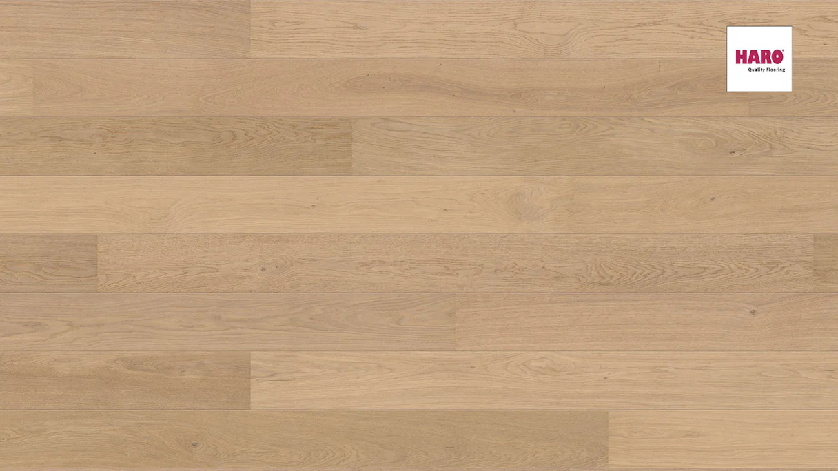 Haro Parquet Flooring - Serie 4000 2V permaDur Oak puro white Markant (538960)