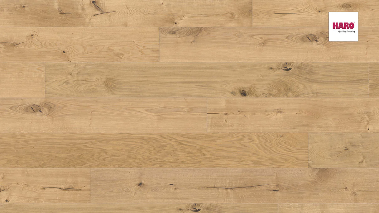 Haro Parquet Flooring - Series 4000 Plaza 4V naturaLin plus Oak invisible Sauvage (538965)