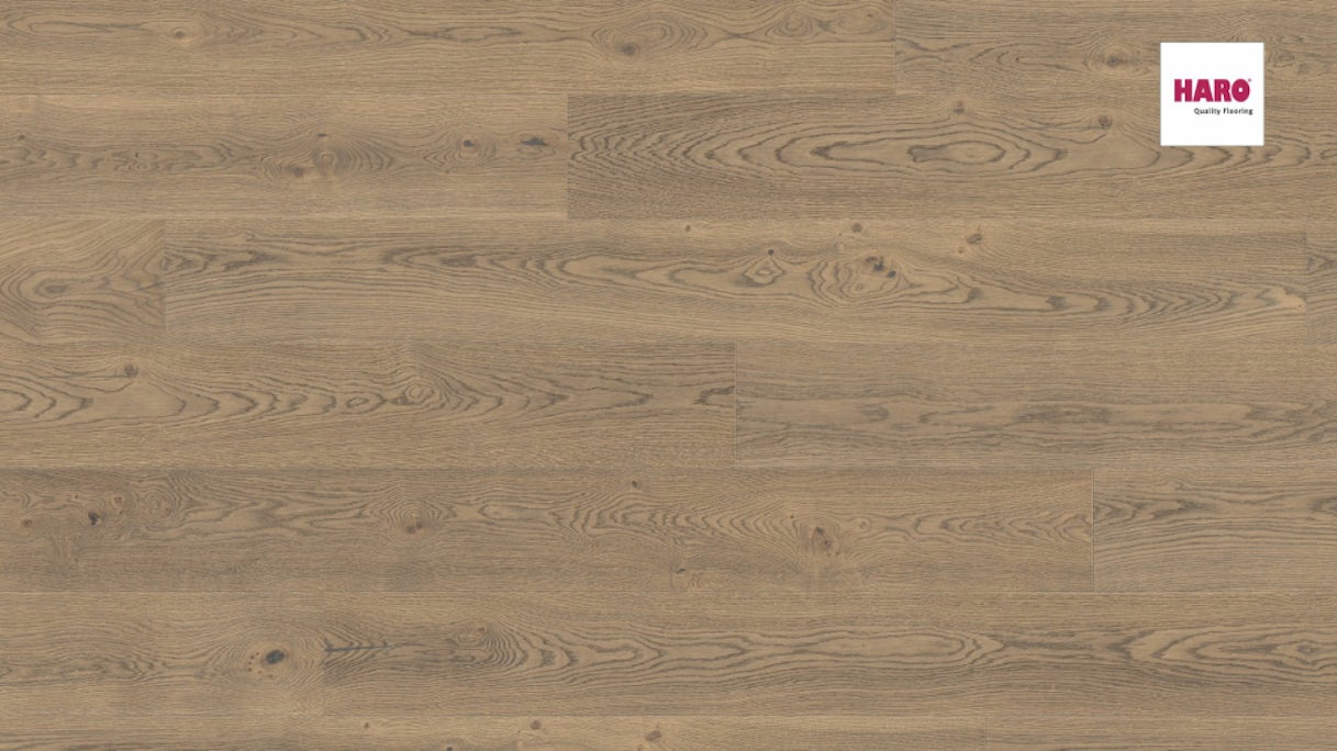 Haro Parquet Flooring - Series 4000 Plaza 4V naturaLin plus Oak tobacco grey Universal alpine (538967)