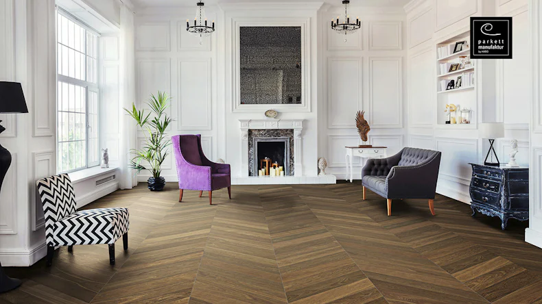 Haro Parkett - parkettmanufaktur NF Chevron 4V oleovera Raucheiche Selectiv (539330)