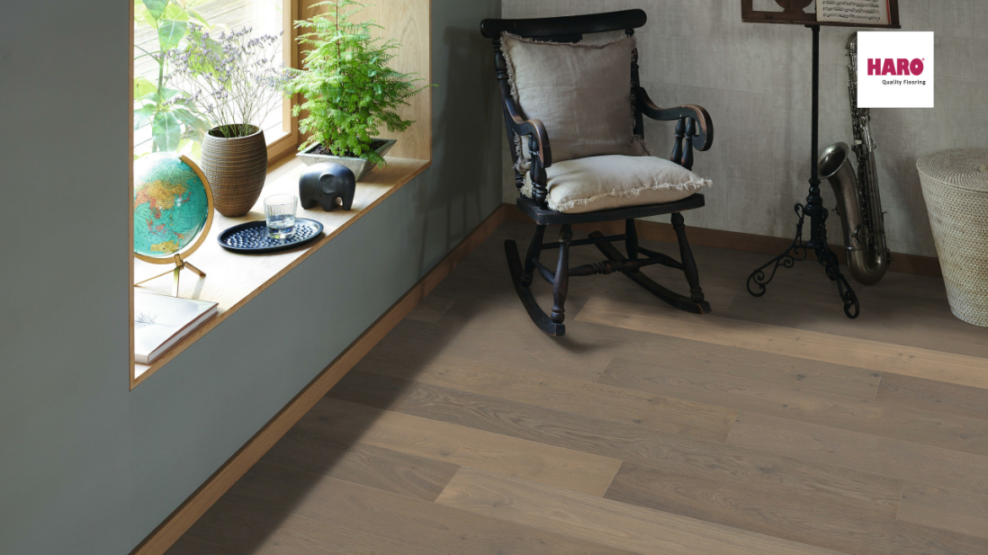 Haro Parkett 4000 Raucheiche puroweiß Markant strukturiert naturaLin plus (539698)