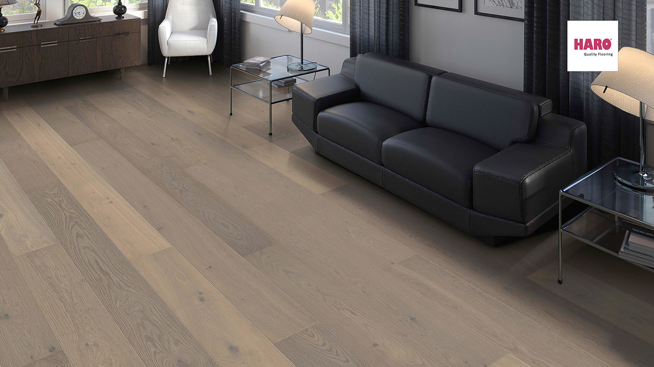 Haro Parkett 4000 Raucheiche puroweiß Markant strukturiert naturaLin plus (539698)