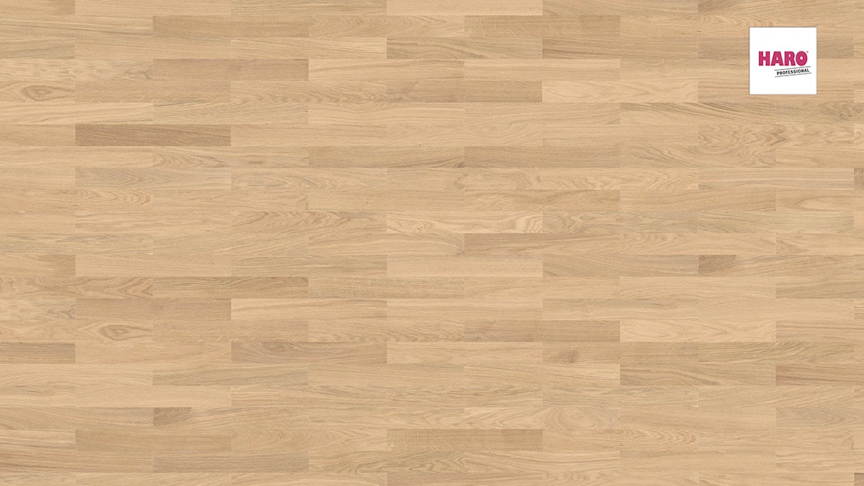 Haro Parquet Flooring - Series 4000 Stab Allegro naturaLin plus Oak light white Trend (540129)
