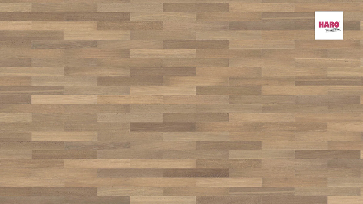 Haro Parquet Flooring - Series 4000 Stab Allegro naturaLin plus Smoked Oak puro white Trend (540130)