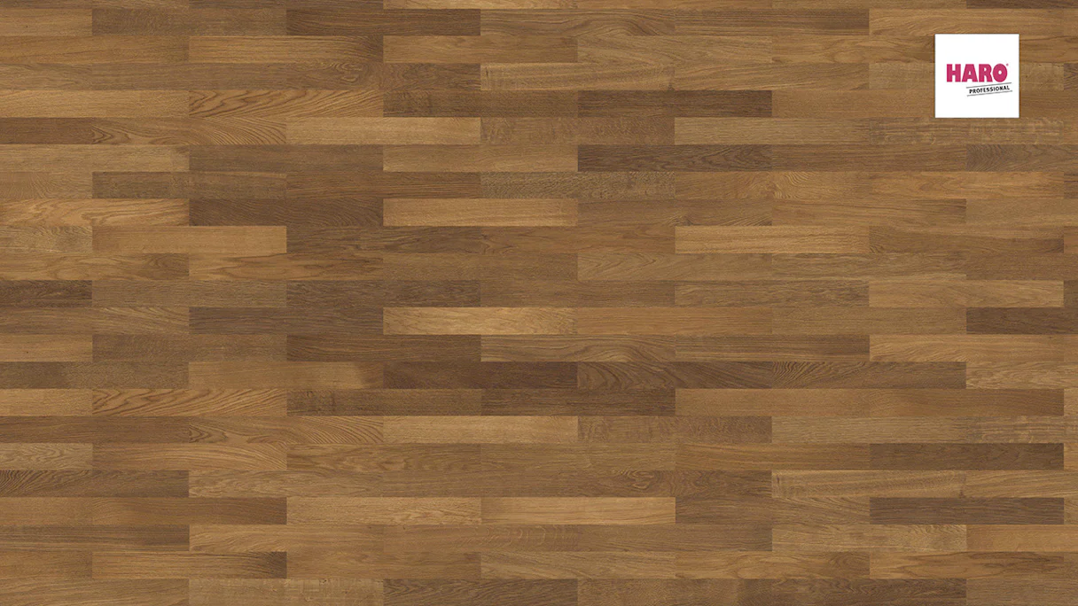 Haro Parquet Flooring - Series 4000 Stab Allegro naturaLin plus Smoked Oak Trend (540139)