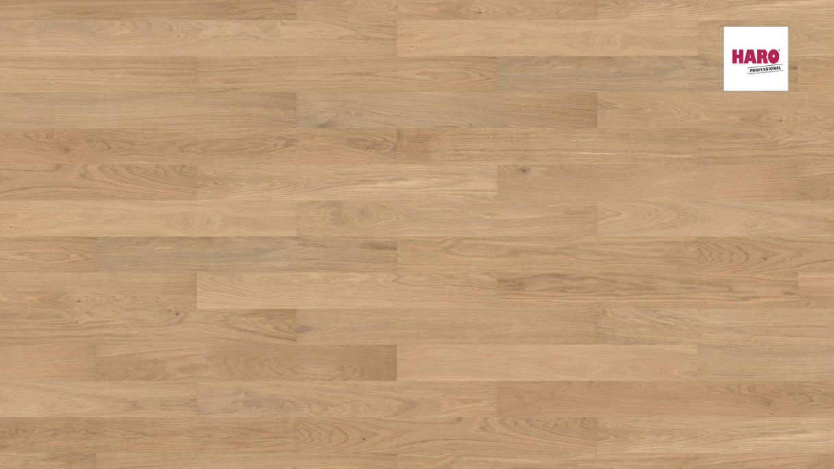 Haro Parquet Flooring - Series 4000 Stab Prestige naturaLin plus Oak light white Markant (540152)