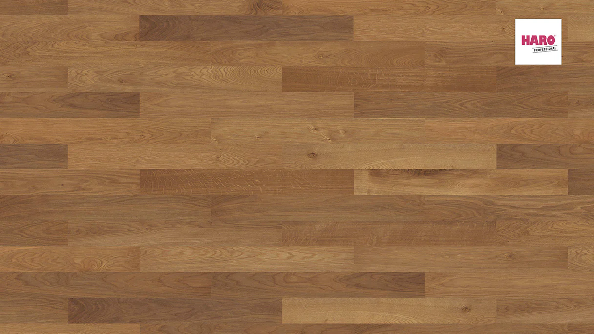 Haro Parquet Flooring - Series 4000 Stab Prestige naturaLin plus Markant Amber Oak (540180)