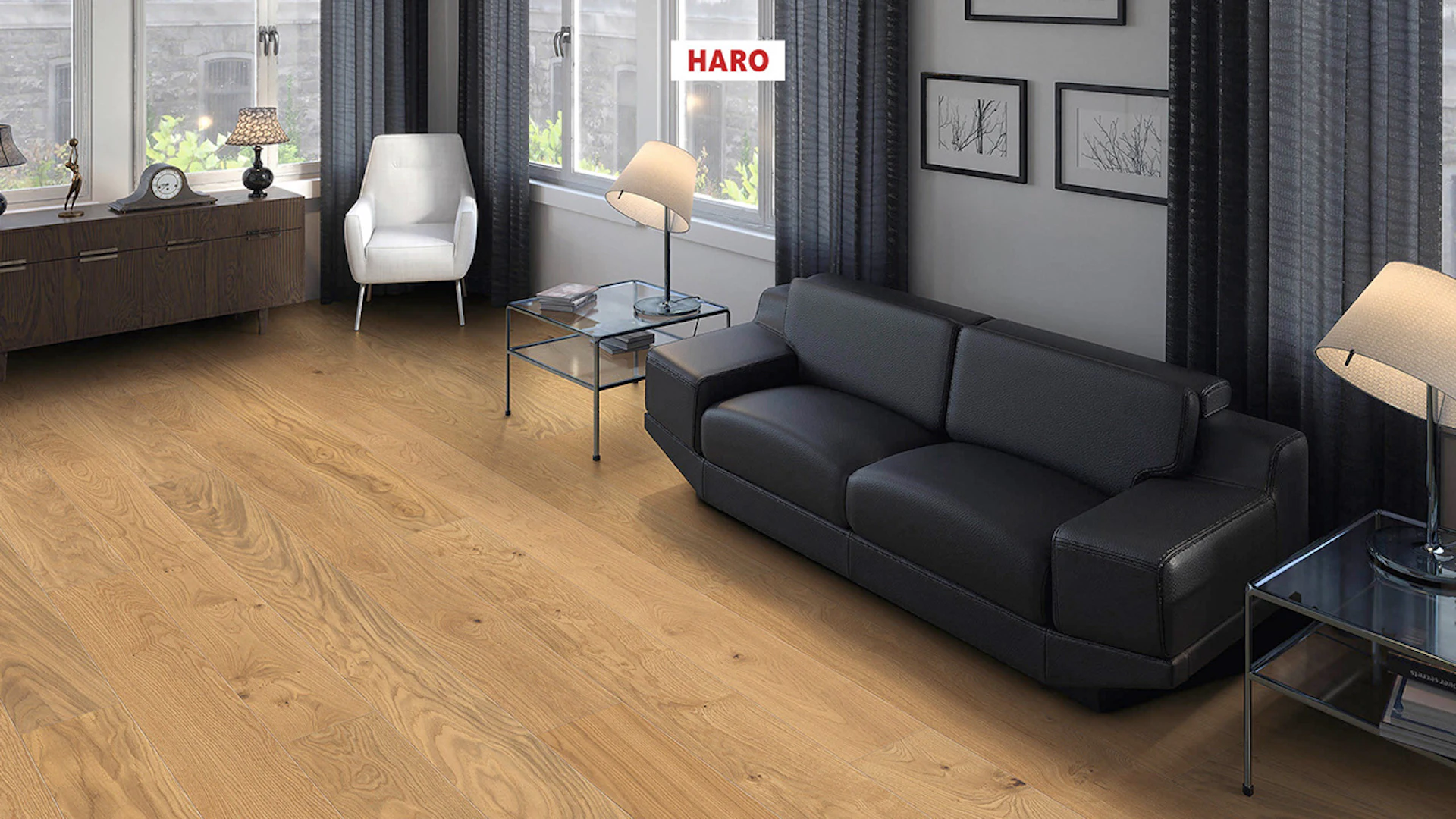 Haro Parquet Flooring - Series 4000 NF Stab LA Maxim 4V naturaLin plus Oak Markant (540986)