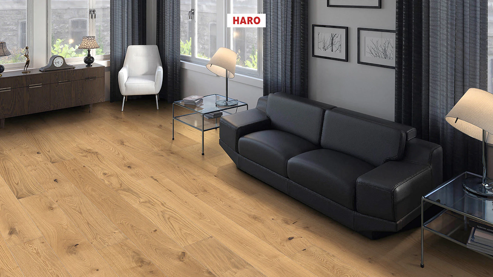 Haro Parquet Flooring - Series 4000 NF Stab LA Maxim 4V naturaDur Oak Sauvage (541005)