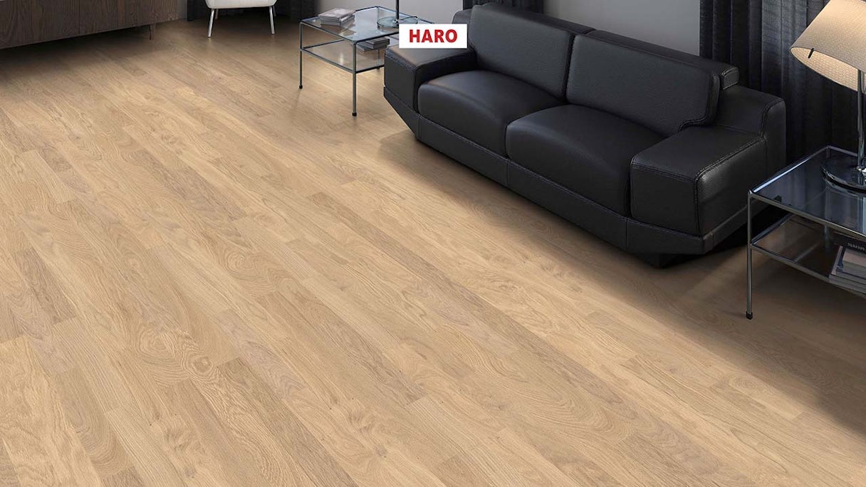 Haro Parquet Flooring - Series 4000 NF Stab Allegro naturaLin plus Oak light white Naturale (543494)