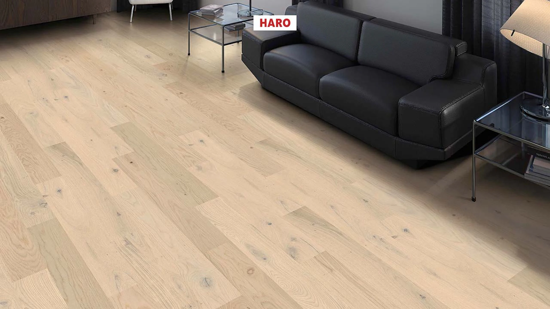 Haro Parquet Flooring - Series 4000 NF Stab LA Prestige naturaDur Oak light white Sauvage (543502)