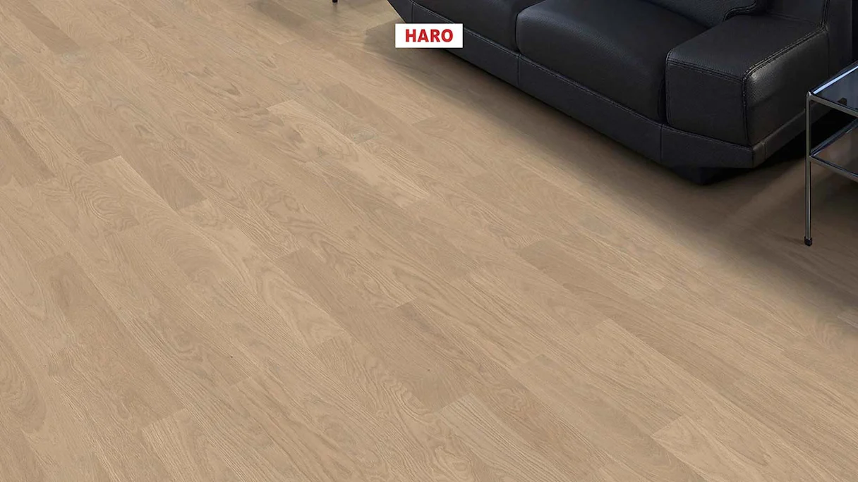 Haro Parquet Flooring - Series 4000 NF Stab Classico naturaDur Oak sand gray Trend (543551)