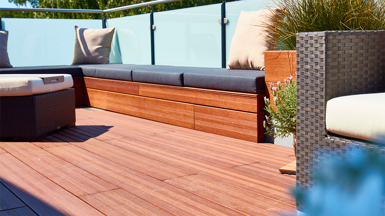 planeo Terrasse en bois - bambou café 20 x 200 x 1870mm lisse/français