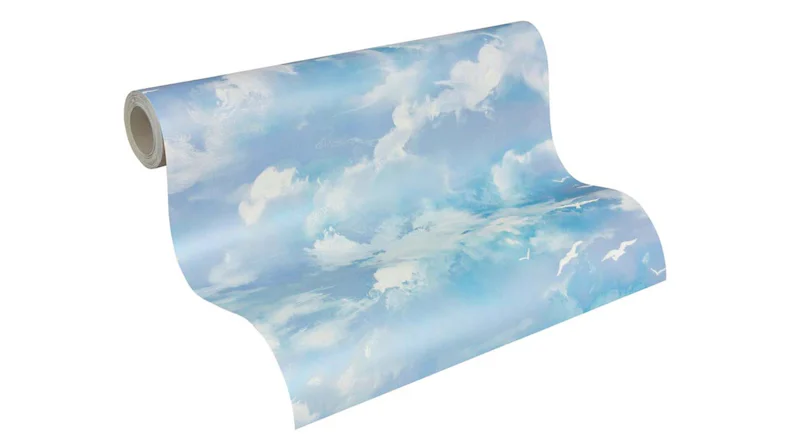 Vinyltapete blau Modern Blumen & Natur Il Decoro 414