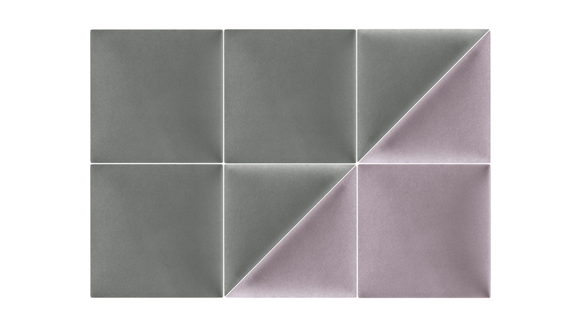 planeo ComfortWall - Acoustic wall cushion 30x30cm Pink triangle 2pcs.