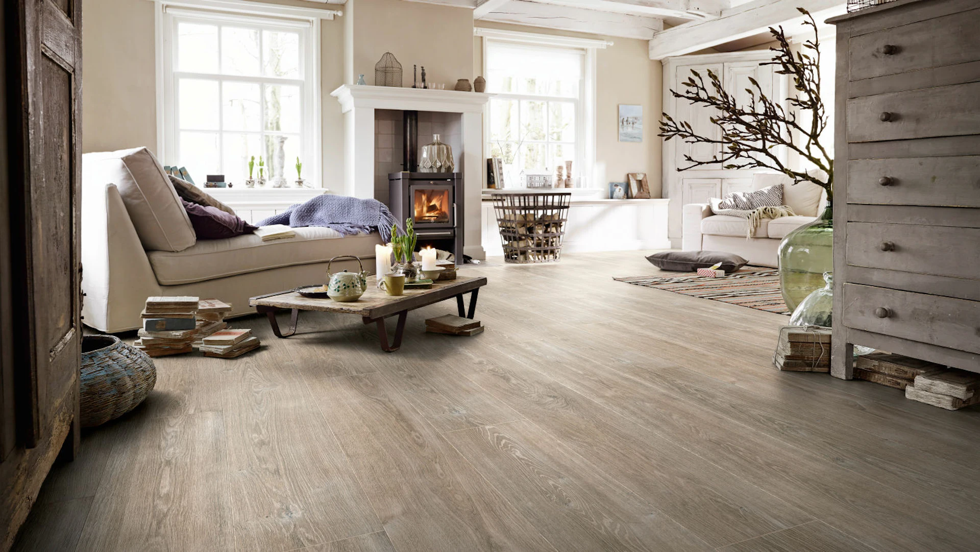 MEISTER Laminate flooring - MeisterDesign LL 250 Oak white-grey 6277